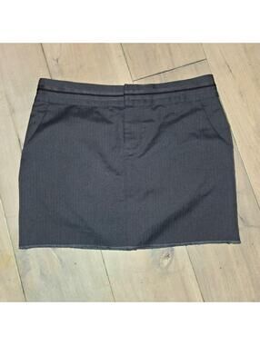 Y2K Volcom Gals gray metal adjustable waist Emo Mini Skirt Jr size 5 small